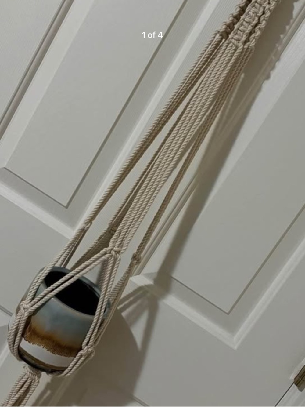 Macrame plant hanger 50” long (pot not included)